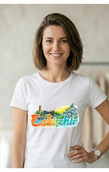 Baranışık Eskişehir Şehir Koleksiyonu Grafik Baskılı Unisex Tişört Beyaz Baranışık Eskişehir Şehir Koleksiyonu Grafik Baskılı Unisex Tişört Beyaz