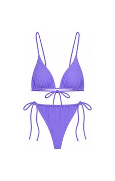 İpli Üçgen Bikini Takımı Lila İpli Üçgen Bikini Takımı Lila