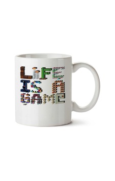 Life İs A Game İki Tarafı Baskılı Kupa Bardak Çok Renkli Life İs A Game İki Tarafı Baskılı Kupa Bardak Çok Renkli