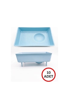 Muhabbet Kuşu Ve Papağan Plastik Folluk 26x18x10 Cm - Ayaklı 10 Adet