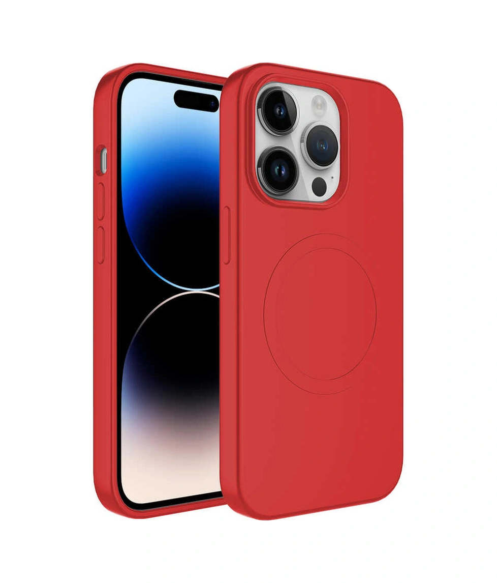 Apple Uyumlu iPhone 13 Pro Max Kılıf Magsafe Wireless Şarj Özellikli Pastel Renk Silikon Plas Kapak Kırmızı Apple Uyumlu iPhone 13 Pro Max Kılıf Magsafe Wireless Şarj Özellikli Pastel Renk Silikon Plas Kapak Kırmızı