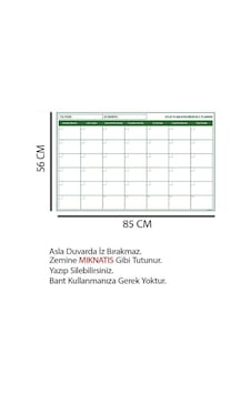 Panda Pratik Tahta 1 Rulo Aylık Planlayıcı 85 CM x 56 CM Panda Pratik Tahta 1 Rulo Aylık Planlayıcı 85 CM x 56 CM