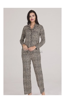 Chiser Kadın Leopar Desenli Pijama Takımı Leopar