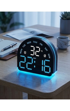 Led Dijital Alarm Saati Sıcaklık Tarih Gün Göstergeli Ortam Aydınlatmalı Çift Ekranlı Masa Saati Gece Lambası Usb Ve Pil Mor Led Dijital Alarm Saati Sıcaklık Tarih Gün Göstergeli Ortam Aydınlatmalı Çift Ekranlı Masa Saati Gece Lambası Usb Ve Pil Mor