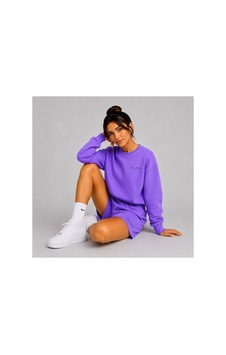 Herkesemoda Hüppy Baskılı Kadın Oversize Şortlu Sweatshirt Eşofman Takımı Mor Herkesemoda Hüppy Baskılı Kadın Oversize Şortlu Sweatshirt Eşofman Takımı Mor