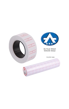 Ark - 3A Fiyat Etiketi Beyaz 500X10'lu Paket