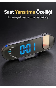 Projeksiyonlu Çalar Saat Renkli Ortam Işığı Ve Led Ekranlı - Lisinya Projeksiyonlu Çalar Saat Renkli Ortam Işığı Ve Led Ekranlı - Lisinya