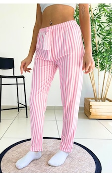Farya Home Dreamy Soft Kadife Dokulu Ekose Kareli Süet Pijama Altı Pantolon Pembe Farya Home Dreamy Soft Kadife Dokulu Ekose Kareli Süet Pijama Altı Pantolon Pembe