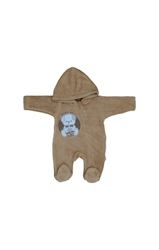 Flexi Peluş Patikli Bebek Tulumu 215193 Kahverengi Flexi Peluş Patikli Bebek Tulumu 215193 Kahverengi