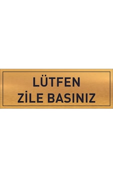 Lütfen Zile Basınız Yazılı Metal Levha 20 X 7 Cm Lütfen Zile Basınız Yazılı Metal Levha 20 X 7 Cm