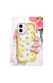 Fibaks iPhone 16 Uyumlu Kılıf Tasarımlı Desenli Kamera Korumalı Papatya Çiçek Renkli Silikon Kapak Fibaks iPhone 16 Uyumlu Kılıf Tasarımlı Desenli Kamera Korumalı Papatya Çiçek Renkli Silikon Kapak