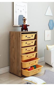 Kids 6 Sepetli Çok Amaçlı Dolap, Mutfak Dolabı, Çocuk Oyuncak Dolabı, Oyuncak Organizer Ceviz-sarı Kids 6 Sepetli Çok Amaçlı Dolap, Mutfak Dolabı, Çocuk Oyuncak Dolabı, Oyuncak Organizer Ceviz-sarı