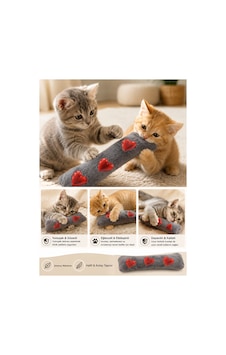 Yumuşak Peluş Kedi Oyuncağı Kedi Oyun Ve Aktivite Kediler İçin Peluş Oyun Arkadaşı Isırma, Yakalama Ve Eğlence Gri Yumuşak Peluş Kedi Oyuncağı Kedi Oyun Ve Aktivite Kediler İçin Peluş Oyun Arkadaşı Isırma, Yakalama Ve Eğlence Gri