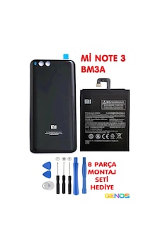 Xiaomi Mi Note 3 Arka Cam Kapak Batarya Pil Kapağı Pil Batarya Bm3a Montaj Set Siyah Xiaomi Mi Note 3 Arka Cam Kapak Batarya Pil Kapağı Pil Batarya Bm3a Montaj Set Siyah