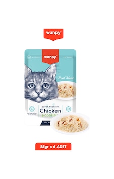 Kedi Ödülü Pouch Tavuklu & Morina Balıklı Yaş Kedi Maması 6 Adet X 85gr Kedi Ödülü Pouch Tavuklu & Morina Balıklı Yaş Kedi Maması 6 Adet X 85gr