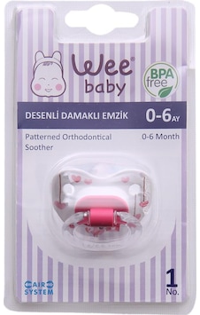 Wee Baby Desenli Damaklı Emzik 0-6 Ay No 1 -833 Sarı Wee Baby Desenli Damaklı Emzik 0-6 Ay No 1 -833 Sarı