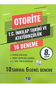 Tandem Yayınları Otorite 8. Sınıf İnkılap Tarihi 16lı Deneme Tandem Yayınları Otorite 8. Sınıf İnkılap Tarihi 16lı Deneme