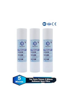 Sumarkt Açık Kasa Su Arıtma Cihazı 10 Inç 5 Mikron Sediment Spun Filtre Toz,tortu Filtre 3 Adet Sumarkt Açık Kasa Su Arıtma Cihazı 10 Inç 5 Mikron Sediment Spun Filtre Toz,tortu Filtre 3 Adet