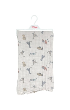 Tiffany Baby Baskılı Müslin Bebek Battaniyesi 79080 Ekru Tiffany Baby Baskılı Müslin Bebek Battaniyesi 79080 Ekru