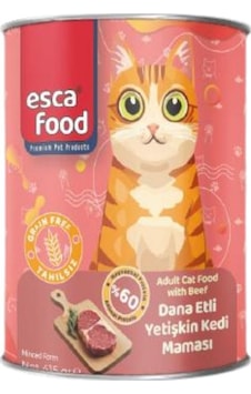 Esca Food Dana Etli Yetişkin Kedi Konserve Maması 415gr Esca Food Dana Etli Yetişkin Kedi Konserve Maması 415gr