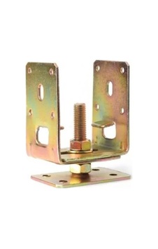 M14 Ayarlı Tablalı Kaliteli Sağlam Sac Pergule Ayağı 2,5 Mm Tabalı Vidalı Siyah - 921949279 Siyah