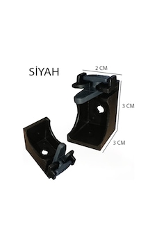 Perdemix Dekoratif Ray Montaj Aparatı Kısa Ayak 3 CM 6 Adet Siyah Perdemix Dekoratif Ray Montaj Aparatı Kısa Ayak 3 CM 6 Adet Siyah