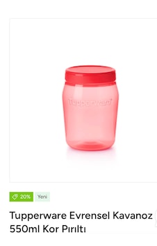 Tupperware Evrensel Kavanoz 550 Ml Kırmızı