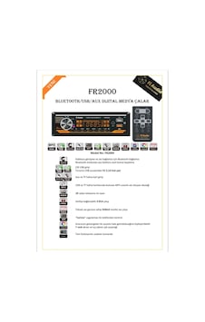 Fi Audio Fr2000 Bluetooth/usb/aux Dijital Medya Çalar Oto Teyp Fi Audio Fr2000 Bluetooth/usb/aux Dijital Medya Çalar Oto Teyp