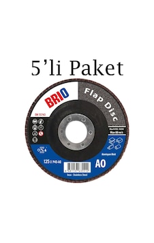 Brio Flap Disk 125xp40 Ao 5'li Paket Brio Flap Disk 125xp40 Ao 5'li Paket