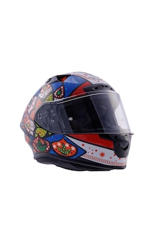 Agv Zeus Zs-826 Bk6 Motosiklet Kaskı Mavi - Siyah Agv Zeus Zs-826 Bk6 Motosiklet Kaskı Mavi - Siyah
