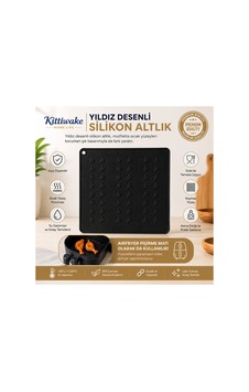 1 Adet Siyah Silikon Nihale 16x16 Cm Sıcak Tencere Tava Altlığı Masa Tezgâh Koruyucu Diğer