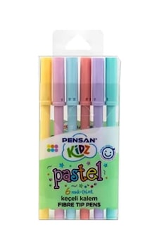 Pensan Keçeli Kalem Pastel Renkler Kesik Uç 6 Lı Pensan Keçeli Kalem Pastel Renkler Kesik Uç 6 Lı