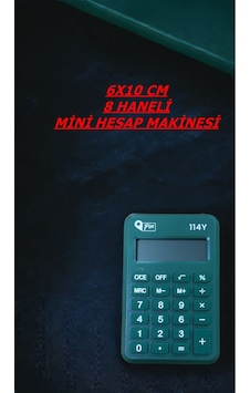6x10 Cm 8 Hane Mini Hesap Makinesi Yeşil Çok Renkli 6x10 Cm 8 Hane Mini Hesap Makinesi Yeşil Çok Renkli