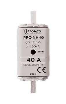 Pofaco Pfc-nh40 40a Nh 00 Boy Bıçaklı Sigorta Pofaco Pfc-nh40 40a Nh 00 Boy Bıçaklı Sigorta