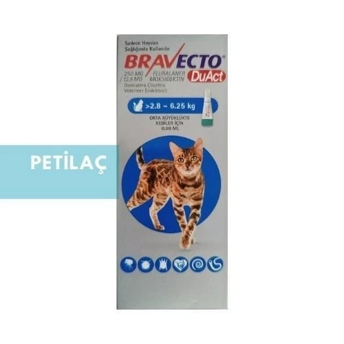 Bravectoo Duact 2.8-6.25 Kg Kedi Skt:2027 Bravectoo Duact 2.8-6.25 Kg Kedi Skt:2027