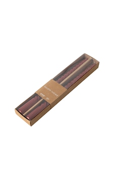 Mudo Home 2li Burgulu Şamdan Mum Bordo 25cm