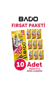 Bado Kedi Ödül Çubuğu Kuzu Etli 3x5gr 10lu Bado Kedi Ödül Çubuğu Kuzu Etli 3x5gr 10lu