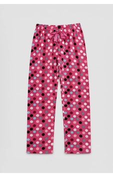 Markapia Kadın Renkli Puantiyeli Polar Pijama Altı PEMBE Markapia Kadın Renkli Puantiyeli Polar Pijama Altı PEMBE