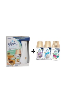 Glade Otomatik Sprey Okyanus + Lavanta + Temiz Çarşaf + Tropikal Floral 4 x 269 ML Glade Otomatik Sprey Okyanus + Lavanta + Temiz Çarşaf + Tropikal Floral 4 x 269 ML