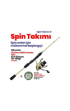 Okuma Outrax 4000 Combo Spin 9'0 274cm 10-40gr Makine Kamış İp Misina Set