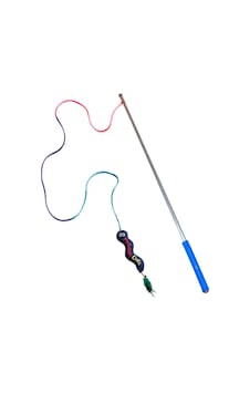 Matatabi Cats Saplı Wormy Sesli Peluş Oyuncaklı Kedi Oltası 45 CM