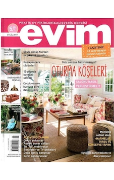 Evim - Pratik Ev Fikirleri Ve Alışveriş Dergisi -oturma Köşeleri - Retro Eski Basım Koleksiyon - Eylül 2017 - Sayı 139