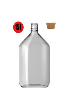15 Litre Cam Damacana Mantar Kapaklı 15 Litre Cam Damacana Mantar Kapaklı