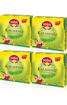 Doğuş Karadeniz Bergamot Aromalı Siyah Süzen Bardak Poşet Çay 4'lü 100 x 2 G Doğuş Karadeniz Bergamot Aromalı Siyah Süzen Bardak Poşet Çay 4'lü 100 x 2 G