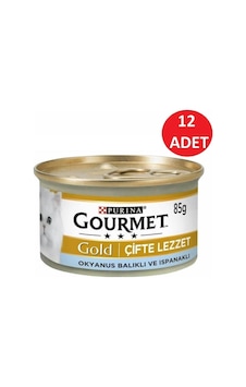 Gourmet Gold Çifte Lezzet Okyanus Balıklı Ve Sebzeli Kedi Yaş Maması 85 Gr 12 Li Gourmet Gold Çifte Lezzet Okyanus Balıklı Ve Sebzeli Kedi Yaş Maması 85 Gr 12 Li