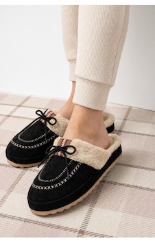 N Moda Kadın Fiyonklu Süet Dokulu Ev Terliği Peluş Detaylı Kapalı Burun Arkası Açık Kışlık Rahat Şık Panduf Siyah N Moda Kadın Fiyonklu Süet Dokulu Ev Terliği Peluş Detaylı Kapalı Burun Arkası Açık Kışlık Rahat Şık Panduf Siyah