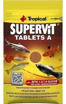 Tropical Süpervit Tablets A Cama Yapışan Tablet Balık Yemi 15 Ml 10 Gr Tropical Süpervit Tablets A Cama Yapışan Tablet Balık Yemi 15 Ml 10 Gr