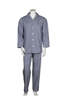 The Don Lacivert-Beyaz Mini Kare Desenli Dokuma Poplin Erkek Pija The Don Lacivert-Beyaz Mini Kare Desenli Dokuma Poplin Erkek Pija