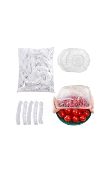 100 Lü Yeniden Kullanılabilir Elastik Plastik Kase Kapakları Şeffaf, 12x30 Cm, Hava Geçirmez Gıda Saklama Bonesi, Ev Ve Restoran İçin Sku: Mır8690010583963 12v