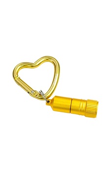 Munkees Mini Led Flashlight With Heart Carabiner Sarı Anahtarlık Munkees Mini Led Flashlight With Heart Carabiner Sarı Anahtarlık